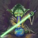 Yoda Smoking a Bong