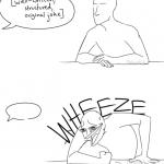 Wheeze comic meme