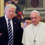 Trump and Pope Sad meme