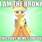 You're welcome | I AM THE BRONY; COMMENTING PONY MEMES ON YOUR MEMES! | image tagged in applejack repair pony,xanderbrony,ponies,memes,my little pony | made w/ Imgflip meme maker