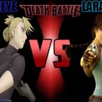 Death Battle  | HAWKEYE; LARA CROFT | image tagged in death battle | made w/ Imgflip meme maker