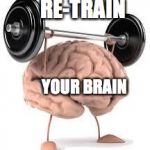 Brain | RE-TRAIN; YOUR BRAIN | image tagged in brain | made w/ Imgflip meme maker
