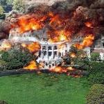 white house on fire
