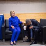 Hillary and Obama Laughing meme
