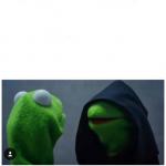 Dark Kermit Blank meme