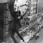 HHarold Lloyd Hanging Off a Clock