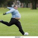 fat guy soccer Meme Generator - Imgflip