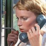 Rosemary's Baby Mia Farrow on the Phone