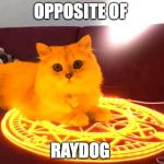 RayCat Powers | OPPOSITE OF; RAYDOG | image tagged in raycat powers | made w/ Imgflip meme maker