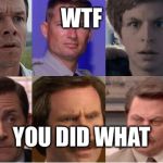 The Look | WTF; YOU DID WHAT | image tagged in the look | made w/ Imgflip meme maker
