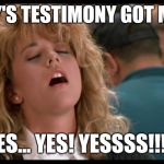 When Harry Met Sally | COMEY'S TESTIMONY GOT ME LIKE; YES... YES! YESSSS!!!!! | image tagged in when harry met sally | made w/ Imgflip meme maker