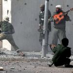 Libyan soldier with guitar