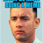 I wouldn't know | MUST BE HARD  BEING A MEME | image tagged in forrest gump,being a funny meme,takes an ability to know someone,why do i only get 2 submissions,every else gets 3 | made w/ Imgflip meme maker