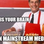 Ron Popeil | THIS IS YOUR BRAIN; ON MAINSTREAM MEDIA | image tagged in ron popeil,mainstream media,this is awkward,brain on drugs | made w/ Imgflip meme maker