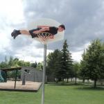 Basketball hoop plank