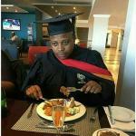 Graduate eating