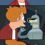 Bender slap Fry meme