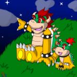 Bowser and Bowser Jr.