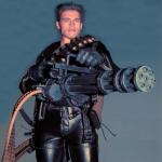 Schwarzenegger Gatling gun machine gun meme