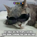 Cool cat  | 💜🐱🌳⚜🌀🍊; BET HALF OF THE PEOPLE SEEING THIS DIDN'T KNOW YOU CAN DO THAT | image tagged in cool cat | made w/ Imgflip meme maker