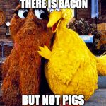 Sunny side up days.Taking my cares away. | AND THAT'S WHY SNUFFY THERE IS BACON; BUT NOT PIGS ON SESAME STREET | image tagged in snuffy and big bird,iwanttobebacon,iwanttobebaconcom,sesame street | made w/ Imgflip meme maker