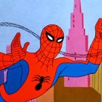 Spider-Man waving meme