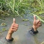 thumbs up drown