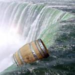 Going over a waterfall in a barrel