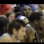 Kobe looking over crowd