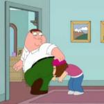 Peter Griffin farting in Meg's face meme