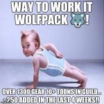 workout | WAY TO WORK IT WOLFPACK  | image tagged in workout | made w/ Imgflip meme maker