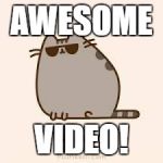 awesome pusheen | AWESOME; VIDEO! | image tagged in awesome pusheen | made w/ Imgflip meme maker
