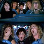 Wayne's World headbang | IF YOU DON'T KNOW WHAT SONG PLAYS HERE; WE CAN NOT BE FRIENDS | image tagged in wayne's world headbang | made w/ Imgflip meme maker