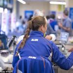 Aldi checkout girl