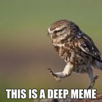 omwowl | THIS IS A DEEP MEME | image tagged in omwowl | made w/ Imgflip meme maker