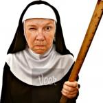 Nun with ruler