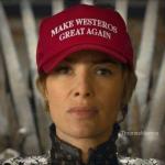 game of thrones cersei trump hat meme