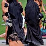 Burka bikini | WHEN YOU GET TIRED; OF HOLDING YOUR STOMACH IN | image tagged in burka bikini | made w/ Imgflip meme maker