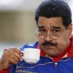 Maduro drinks coffee