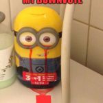 you get my downvote! | YOU GET MY DOWNVOTE | image tagged in minion bleeding eyes,downvote | made w/ Imgflip meme maker