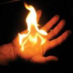 flaming hand
