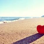 heart on beach