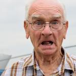 Shocked old man