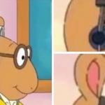 Arthur head phones meme
