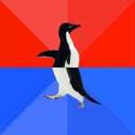 High Res Socially Awesome/Awkward Penguin