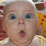 Shocked baby | UH-OH; THAT FELT SQUISHY | image tagged in shocked baby,memes,baby | made w/ Imgflip meme maker