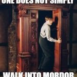 Narnia Guy | ONE DOES NOT SIMPLY; WALK INTO MORDOR | image tagged in narnia guy | made w/ Imgflip meme maker