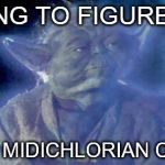 Force ghost Yoda | TRYING TO FIGURE OUT; REY'S MIDICHLORIAN COUNT | image tagged in force ghost yoda | made w/ Imgflip meme maker