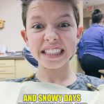 I keep screaming "BUT , IT'S SATURDAY" , it doesn't work | I HATE GOING TO SCHOOL ON RAINY DAYS; AND SNOWY DAYS AND SUNNY DAYS AND WINDY DAYS . . . . | image tagged in jacob sartorius,back to school,you don't say | made w/ Imgflip meme maker