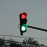 Streetlight red and green